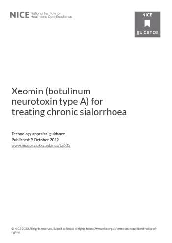 Treating chronic sialorrhoea